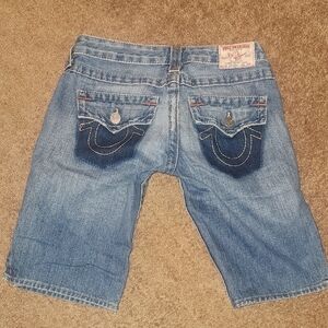 True Religion Blue Jean Shorts